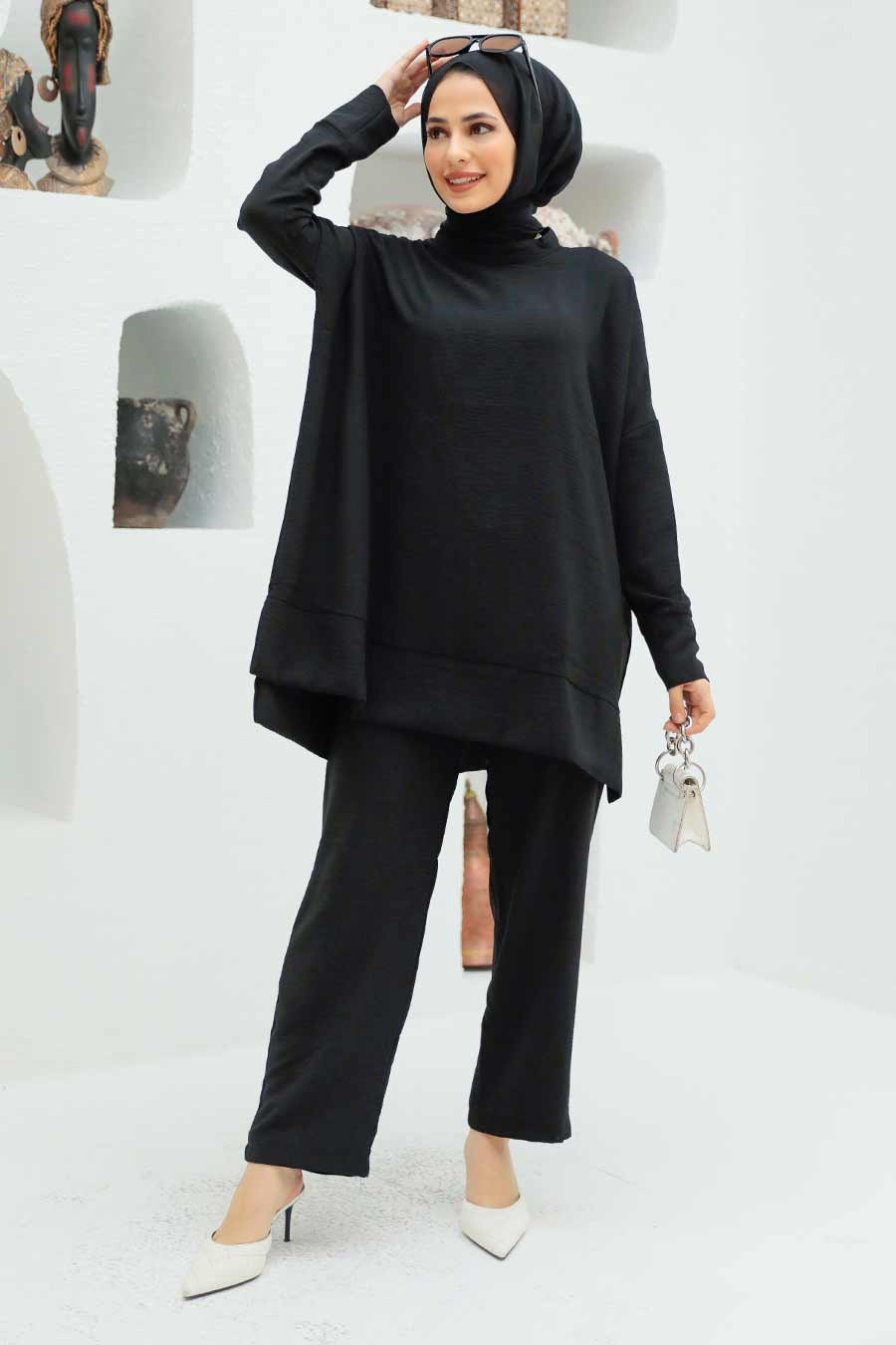 Black Hijab Dual Suit Dress S Neva Style Com