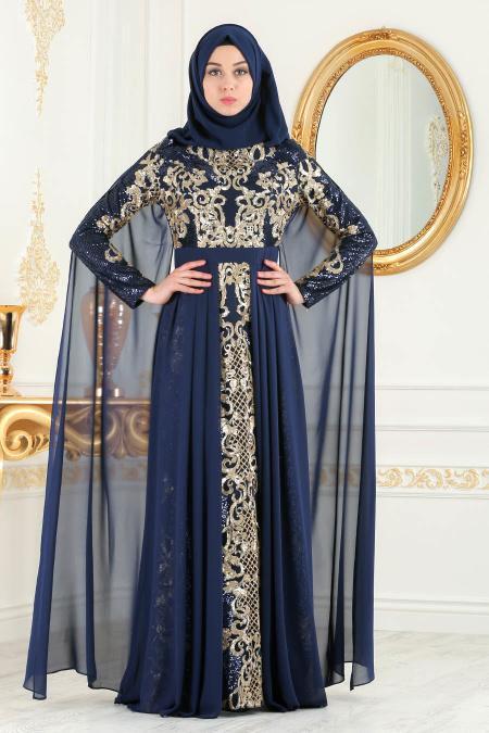 navy dress hijab