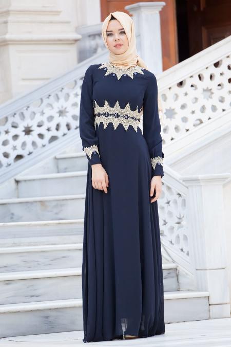 navy blue hijab outfit