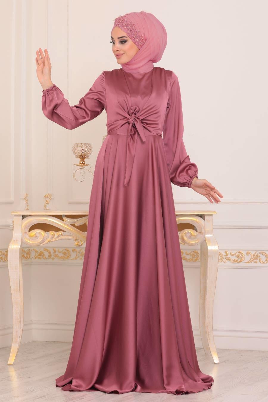 dusty pink hijab dress