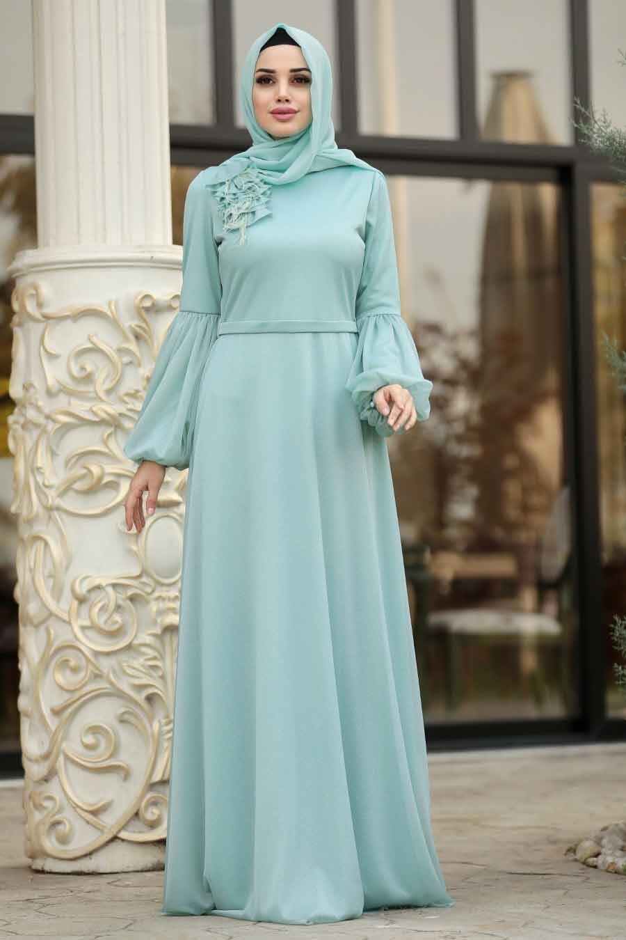 Hijab - stil 2022 Hijab-evening-dress-mint-hijab-evening-dress-39610mint-evening-dresses-tesetturlu-abiye-elbiseler-61155-22-B