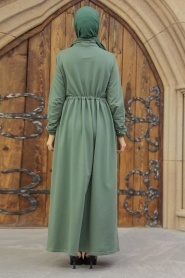 Neva Style - Almond Green Women Dress 1372CY - Thumbnail