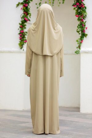 Neva Style - Bej Tesettür Namaz Elbisesi 2306BEJ - Thumbnail