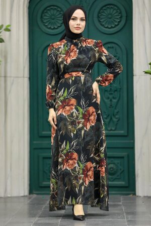 Neva Style - Black High Quality Dress 27932S - Thumbnail