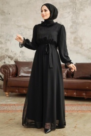 Neva Style - Black Plus Size Dress 2971S - Thumbnail