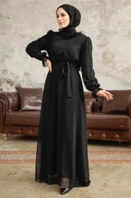Neva Style - Black Plus Size Dress 2971S - Thumbnail