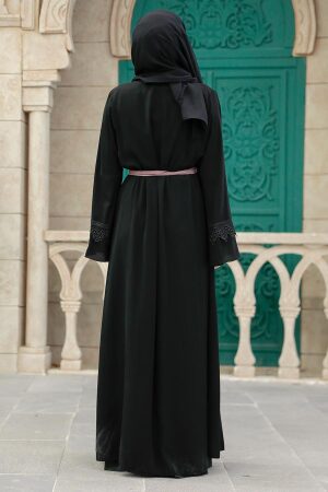 Neva Style - Dusty Rose Plus Size Abaya 55440GK - Thumbnail