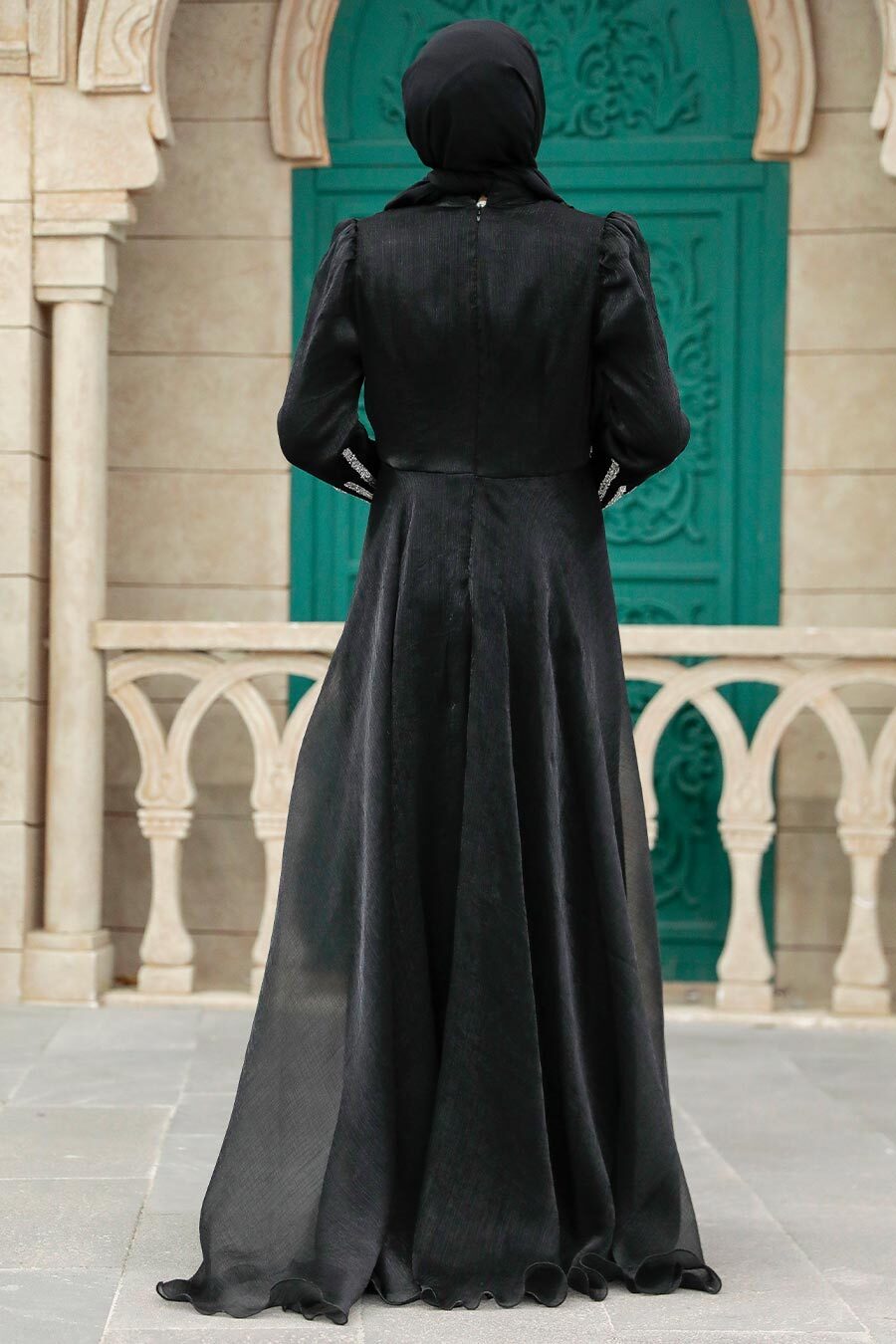 Neva Style - Elegant Black Muslim Engagement Dress 25854S