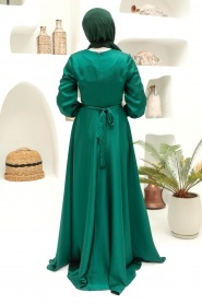 Neva Style - Elegant Green Muslim Engagement Dress 3460Y - Thumbnail