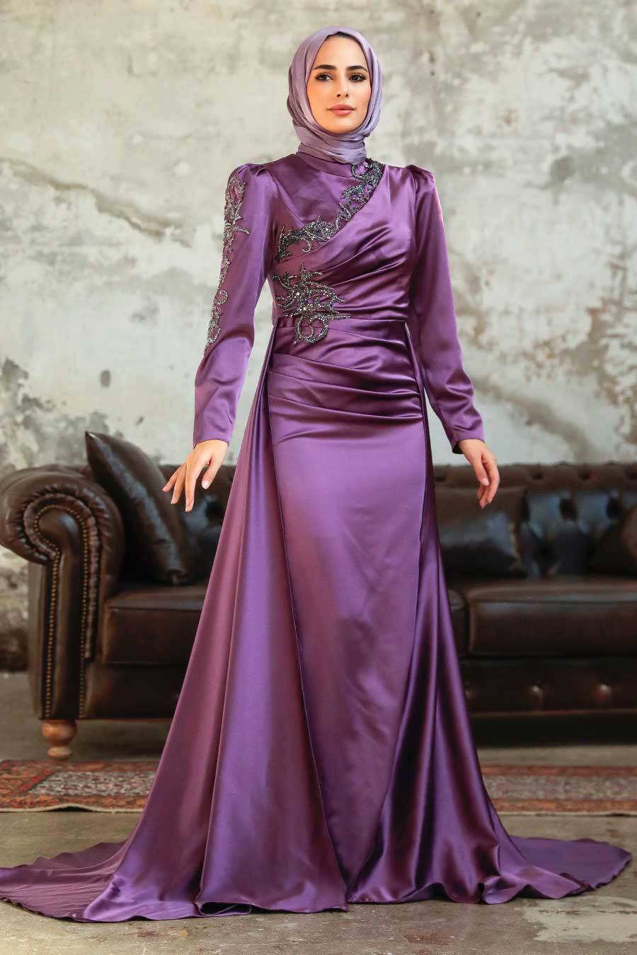 Neva Style - Elegant Lila Modest Evening Gown 22881LILA