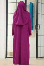 Neva Style - Fuşya Tesettür Namaz Elbisesi 2306F - Thumbnail