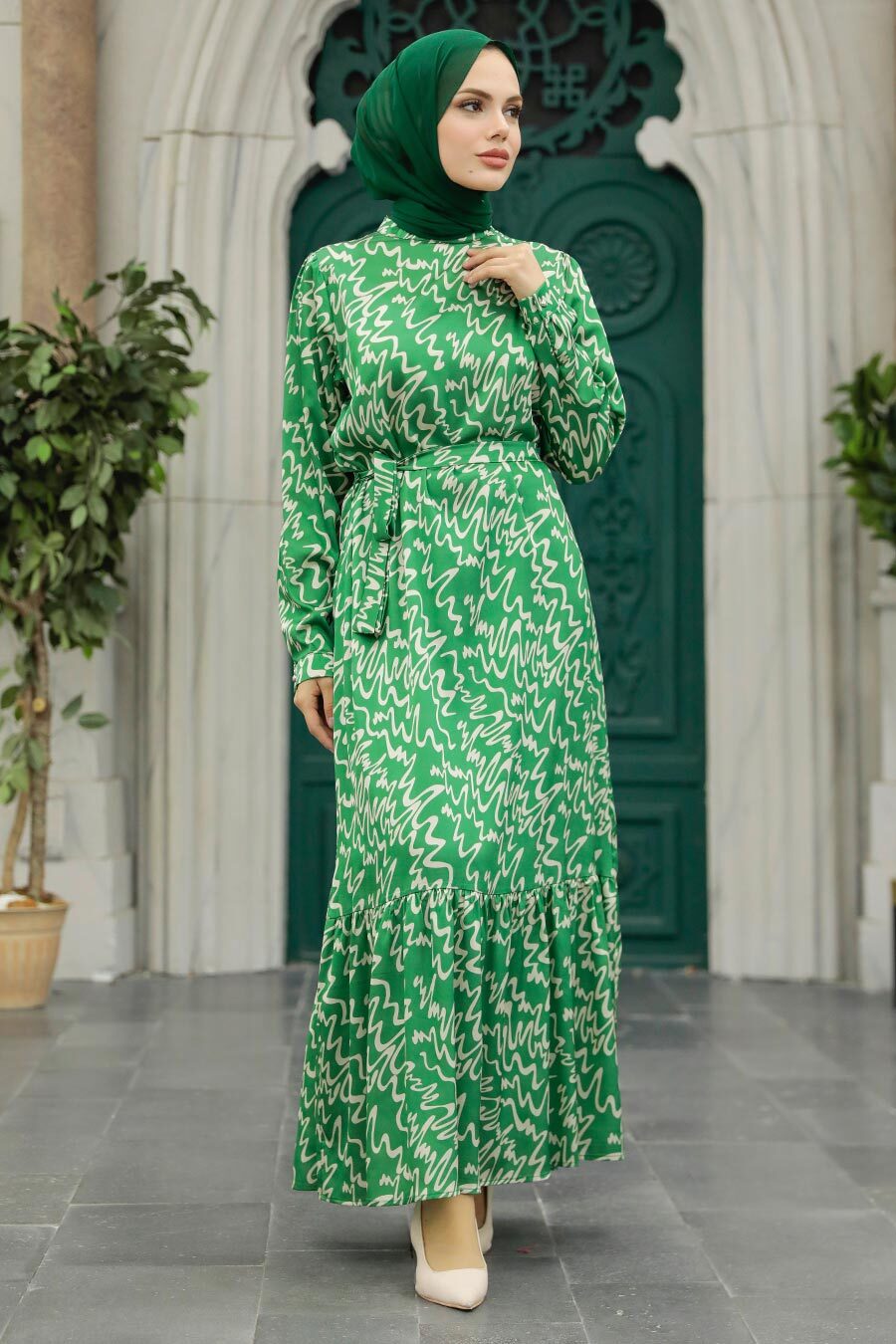 Neva Style - Green High Quality Dress 3430Y