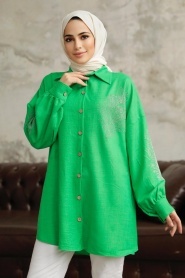 Neva Style - Green Hijab Tunic 11351Y - Thumbnail