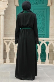 Neva Style - Green Plus Size Abaya 55440Y - Thumbnail