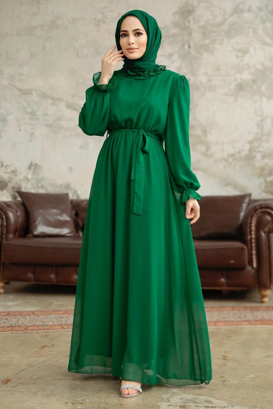 Neva Style - Green Plus Size Dress 2971Y