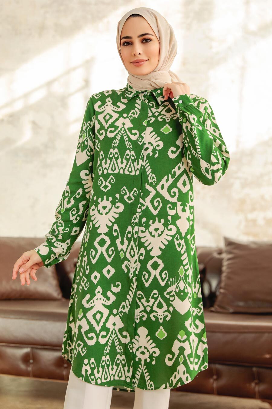 Neva Style - Green Women Tunic 11627Y