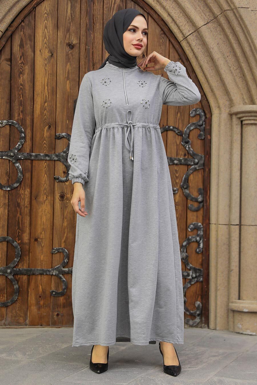 Neva Style - Grey Women Dress 1372GR