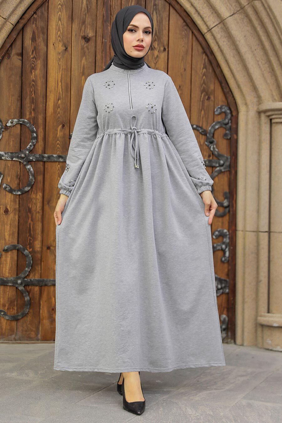 Neva Style - Grey Women Dress 1372GR