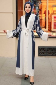 Neva Style - Lacivert Tesettür Kimono 33283L - Thumbnail