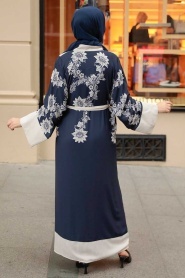 Neva Style - Lacivert Tesettür Kimono 33283L - Thumbnail