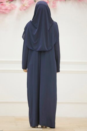 Neva Style - Lacivert Tesettür Namaz Elbisesi 2306L - Thumbnail