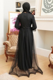 Neva Style - Long Black Modest Bridesmaid Dress 56291S - Thumbnail