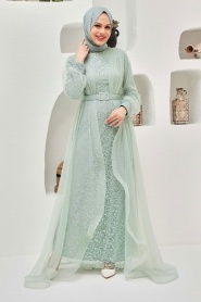 Neva Style - Long Mint Modest Bridesmaid Dress 56291MINT - Thumbnail