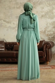 Neva Style - Mint Hijab For Women Dress 33284MINT - Thumbnail