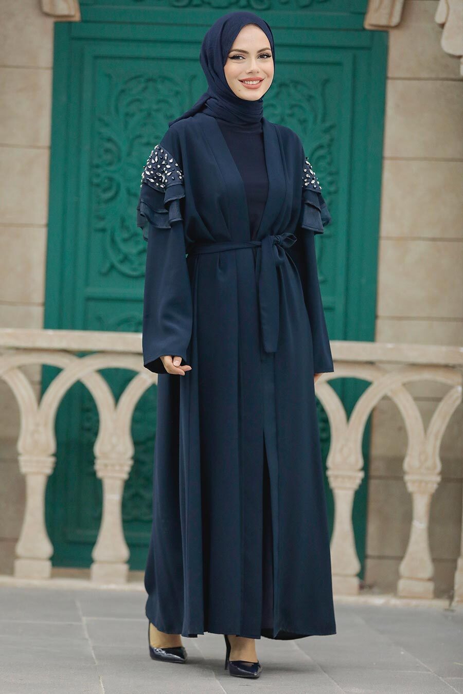  Neva Style - Navy Blue Hijab For Women Abaya 388900L