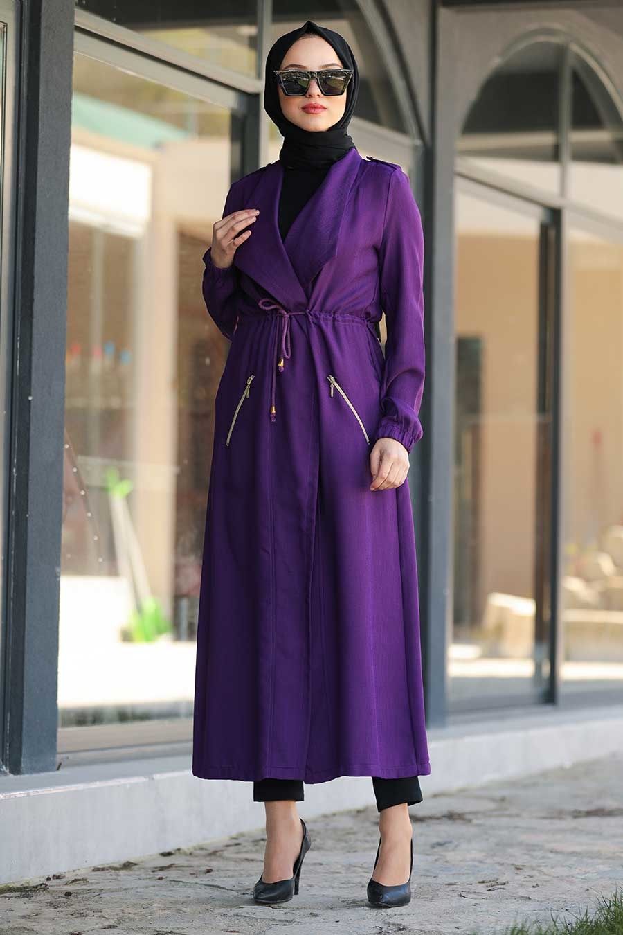 purple dress coat