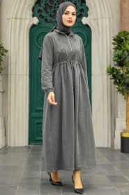 Neva Style - Smoke Color Women Dress 1372FU - Thumbnail