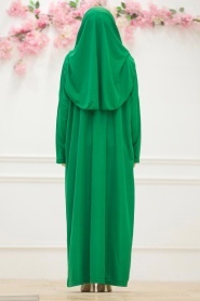 Neva Style - Yeşil Tesettür Namaz Elbisesi 2306Y - Thumbnail