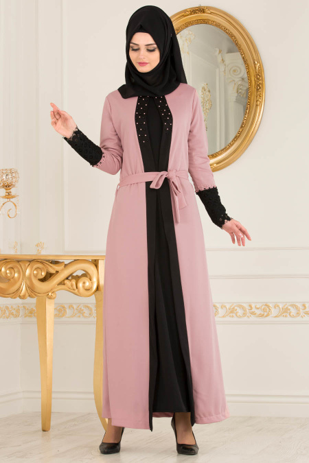  Rose  Poudr  Nayla Collection Abaya  D contract  