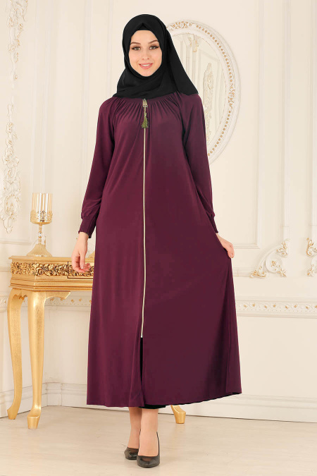  Violet  Nayla Collection Abaya  Turque 5220MOR 